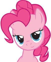 Size: 9436x11550 | Tagged: safe, artist:slyfoxcl, pinkie pie, earth pony, pony, g4, absurd resolution, bedroom eyes, bust, female, looking at you, mare, show accurate, simple background, solo, transparent background, vector