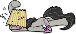 Size: 1260x571 | Tagged: safe, artist:dzone16, octavia melody, earth pony, pony, g4, drunk, female, simple background, solo, transparent background