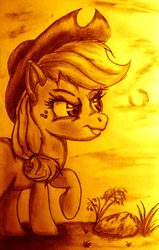 Size: 1238x1952 | Tagged: safe, artist:tomek2289, applejack, g4, traditional art