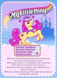 Size: 252x347 | Tagged: safe, princess trixiebelle, earth pony, pony, g2, official, backcard