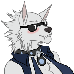 Size: 500x500 | Tagged: dead source, safe, oc, oc only, diamond dog, anthro, barely pony related, breasts, chest fluff, dat ass, female, female diamond dog, non-pony oc, solo, sunglasses