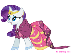 Size: 2000x1500 | Tagged: safe, artist:nightmaremoons, rarity, pony, unicorn, g4, the best night ever, clothes, dress, female, gala dress, glass slipper (footwear), high heels, jewelry, shoes, simple background, solo, tiara, transparent background, vector