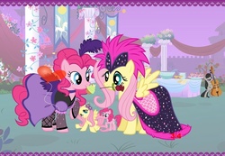 Size: 712x492 | Tagged: safe, fluttershy, octavia melody, pinkie pie, g4