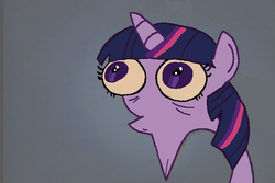 Size: 720x480 | Tagged: safe, twilight sparkle, pony, g4, female, reaction, reaction image, ren and stimpy, simple background, solo