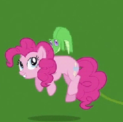Size: 312x310 | Tagged: safe, screencap, gummy, pinkie pie, pony, g4, may the best pet win, animated, bucking, cropped, gummy riding pinkie pie, loop, riding
