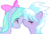 Size: 2626x1794 | Tagged: safe, artist:kennyklent, cloudchaser, flitter, g4, blushing, female, incest, kissing, lesbian, ship:pegacest, shipping, simple background, transparent background