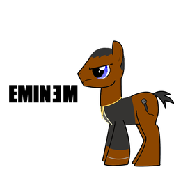 Size: 800x800 | Tagged: safe, artist:kev-darkhood, earth pony, pony, eminem, male, not an oc, ponified, simple background, solo, stallion, white background