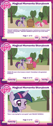 Size: 625x1493 | Tagged: safe, edit, pinkie pie, twilight sparkle, g4, magical moments storybook, treasure chest