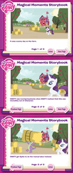 Size: 625x1494 | Tagged: safe, edit, rarity, spike, dragon, pony, unicorn, g4, haystack, horn, magical moments storybook, out of character, spikeabuse