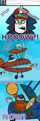 Size: 584x1755 | Tagged: safe, photo finish, prince blueblood, ask blueblood, g4, chubbie, dastardly and muttley in their flying machines, derp, dick dastardly, hanna barbera, parody, tumblr
