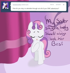 Size: 606x625 | Tagged: safe, sweetie belle, pony, g4, ask, female, solo, tumblr