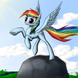 Size: 900x900 | Tagged: safe, artist:rule1of1coldfire, rainbow dash, pegasus, pony, g4, female, mare, solo