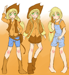 Size: 2100x2300 | Tagged: dead source, safe, artist:applestems, applejack, human, g4, female, high res, humanized, solo