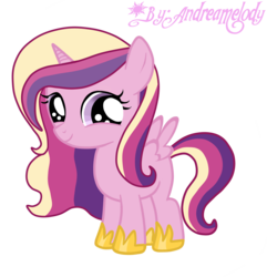 Size: 1638x1700 | Tagged: safe, artist:andreamelody, princess cadance, pony, g4, female, filly, simple background, solo, transparent background, vector