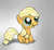 Size: 935x855 | Tagged: safe, artist:izelyca, applejack, earth pony, pony, g4, female, filly, sitting, solo