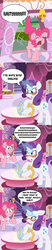 Size: 689x3296 | Tagged: safe, artist:pippy, pinkie pie, rarity, g4, comic, glasses, measuring tape, pinkie pie's drunk kitchen, rarity's glasses