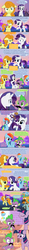 Size: 650x5561 | Tagged: safe, artist:peppersupreme, carrot top, golden harvest, rainbow dash, rarity, snails, snips, spike, steven magnet, twilight sparkle, boast busters, g4, 20% cooler, angry, blah blah blah, comic, confused, eyes closed, floppy ears, flying, front view, happy, idea, looking at each other, looking down, misunderstanding, moustache, question mark, shocked, smiling, spread wings, thinking, walking, wings, yelling