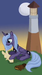 Size: 852x1500 | Tagged: safe, artist:quintessantriver, princess luna, pony, game:to the moon, g4, crossover, dexterous hooves, female, origami, s1 luna, solo