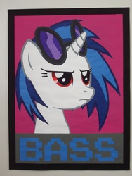 Size: 2112x2816 | Tagged: safe, artist:iceroadlion, dj pon-3, vinyl scratch, pony, g4, high res, painting, poster, solo