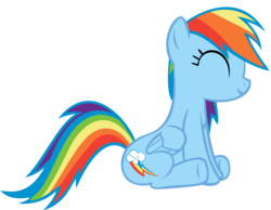 Size: 3380x2620 | Tagged: safe, artist:xzenocrimzie, rainbow dash, pegasus, pony, g4, eyes closed, high res, simple background, sitting, solo, transparent background, vector