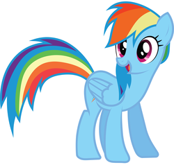 Size: 1287x1224 | Tagged: safe, artist:tim01, rainbow dash, pegasus, pony, g4, female, hooves, mare, open mouth, simple background, solo, vector, white background, wings