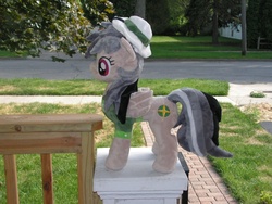 Size: 1600x1200 | Tagged: safe, artist:karasunezumi, daring do, pegasus, pony, g4, accessory, irl, outdoors, photo, plushie