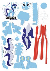 Size: 2503x3523 | Tagged: safe, artist:kna, minuette, high res, papercraft, template