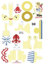 Size: 2457x3493 | Tagged: safe, artist:kna, flim, g4, high res, papercraft, template