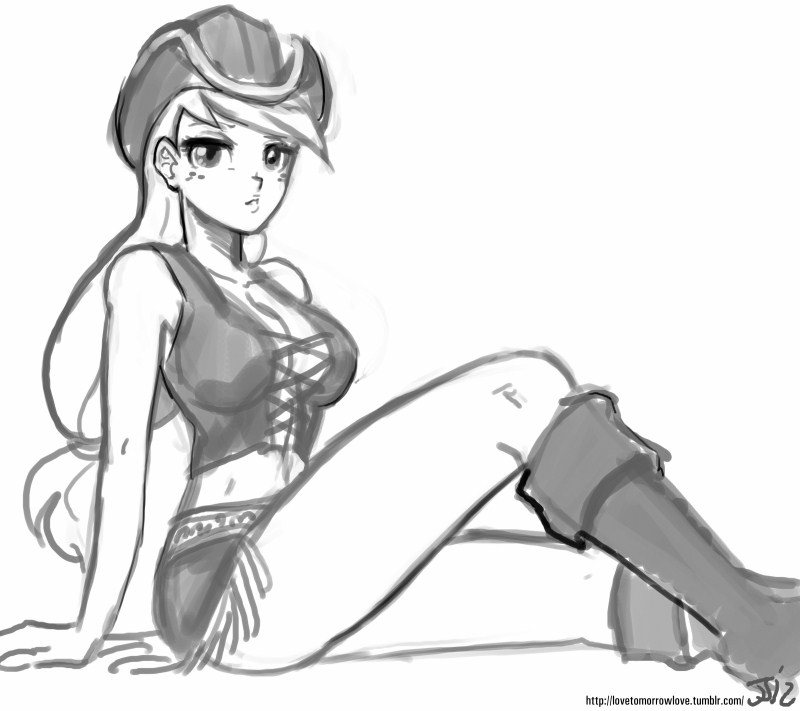 67066 Suggestive Artist Johnjoseco Applejack Human Applebucking