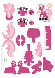 Size: 2483x3507 | Tagged: safe, artist:kna, cheerilee, high res, papercraft, template