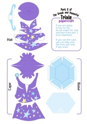 Size: 2479x3499 | Tagged: safe, artist:kna, trixie, high res, papercraft, template