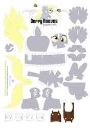 Size: 2487x3523 | Tagged: safe, artist:kna, derpy hooves, pegasus, pony, female, high res, mare, papercraft, template