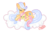 Size: 800x505 | Tagged: safe, artist:yamino, fluttershy, oc, pegasus, pony, g4, cloud, female, filly, mare, mother, parent, simple background, transparent background