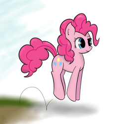 Size: 600x600 | Tagged: safe, artist:muffinsforever, pinkie pie, g4, newbie artist training grounds, pronking