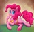 Size: 900x849 | Tagged: safe, artist:mew, pinkie pie, earth pony, pony, apron, clothes, cute, diapinkes, female, heart, mare, solo, underhoof