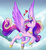 Size: 800x871 | Tagged: safe, artist:whitephox, princess cadance, alicorn, pony, g4, female, flying, heart, mare, snow, solo