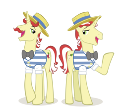 Size: 2257x2052 | Tagged: safe, artist:kna, flam, flim, pony, unicorn, g4, high res, male, simple background, stallion, transparent background, vector