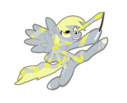 Size: 2614x2120 | Tagged: safe, artist:kna, derpy hooves, pegasus, pony, g4, female, high res, mare, ribbon, simple background, solo, transparent background