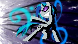 Size: 1366x768 | Tagged: dead source, safe, artist:yalcahoon, dj pon-3, vinyl scratch, pony, g4, female, solo