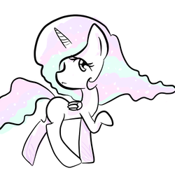 Size: 500x500 | Tagged: dead source, safe, artist:girlygirlsketches, princess celestia, pony, g4, female, filly, solo