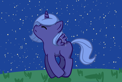 Size: 500x335 | Tagged: dead source, safe, artist:girlygirlsketches, princess luna, pony, g4, female, filly, solo, woona