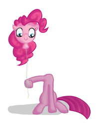 Size: 579x741 | Tagged: safe, artist:qaxis, pinkie pie, balloon pony, pony, g4, balloon, female, headless, hilarious in hindsight, modular, simple background, solo, wat, white background