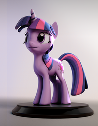 Size: 1054x1350 | Tagged: safe, twilight sparkle, pony, unicorn, g4, 3d, female, figurine, mare, model, solo