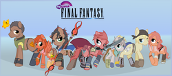 Size: 2482x1096 | Tagged: safe, artist:kitchiki, final fantasy, ponified