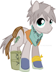 Size: 538x687 | Tagged: safe, artist:kitchiki, final fantasy, hope (final fantasy), ponified, simple background, solo, transparent background