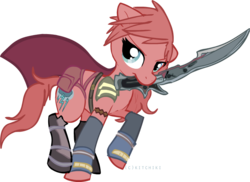Size: 783x571 | Tagged: safe, artist:kitchiki, final fantasy, ponified, simple background, solo, transparent background