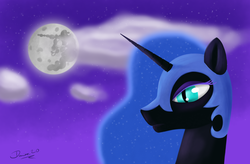 Size: 3800x2500 | Tagged: safe, artist:daviez20, artist:mrdaviez, nightmare moon, alicorn, pony, g4, female, full moon, high res, mare in the moon, moon, solo
