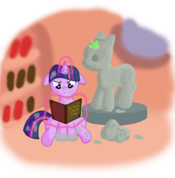 Size: 1100x1116 | Tagged: safe, artist:wolferahm, twilight sparkle, golem, pony, g4, solo, this will end in tears