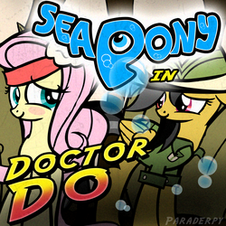 Size: 2000x2000 | Tagged: dead source, safe, artist:slitherpon, daring do, fluttershy, sea pony, g4, high res