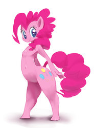 Size: 826x1098 | Tagged: safe, artist:sunibee, pinkie pie, earth pony, anthro, g4, female, solo